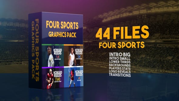 Four Sports Graphics Pack Videohive – After Effects Template (24143666)