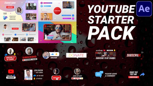 Youtube Starter Pack | After Effects – After Effects Template (33288700) -FrameVault