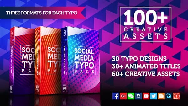 100+ Social Media Typo Pack | Motion Array 59966