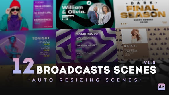 12 Broadcasts Scenes – After Effects Template (31794308)