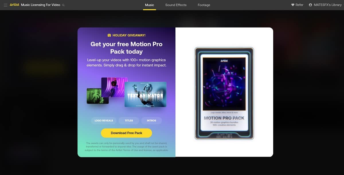 Artgrid & Artlist – Motion Graphics Bundles