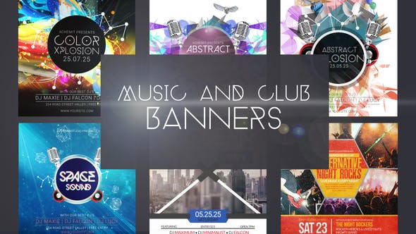 Music & Club Event Banner Ad – Video Template Pack (31733631)