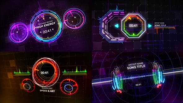 Videohive 13444004 Techno Music Visualizer