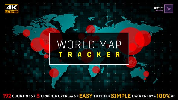 Videohive 25980181 World Map Population Tracker | COVID-19 Coronavirus Flu Pandemic