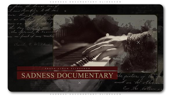 VIDEOHIVE SADNESS DOCUMENTARY SLIDESHOW